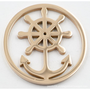 Ancoragem de barco Placa de moeda Fit 35mm / 38mm Locket flutuante